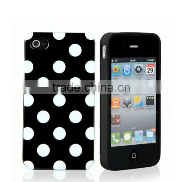 Generic Premium Full Back Case Housing With Polka Dots for IPhone5/5s/5c/6/plus
