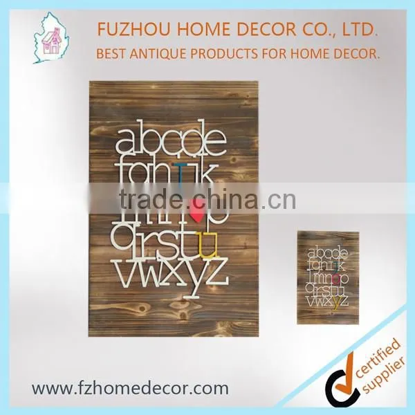 2016 Newest Vintage Decorative Wooden Wall Signs Inspirational Plaques With Metal Letters photo-2