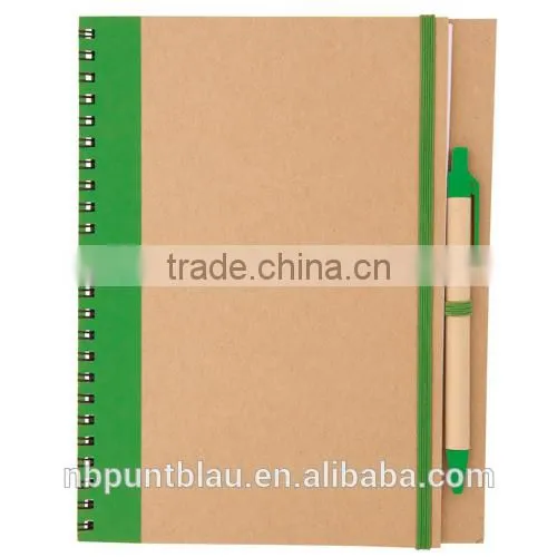 Recycled Cardboard Ecofriendly Block-notes With Ballpen 65pages photo-3
