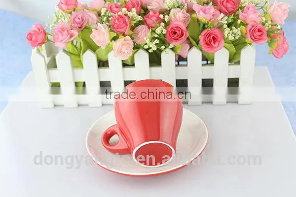 Chaozhou Wholesale Ceramic New Cup Manufacturer, Porcelain Coffee Tea Cup Saucer Set photo-4