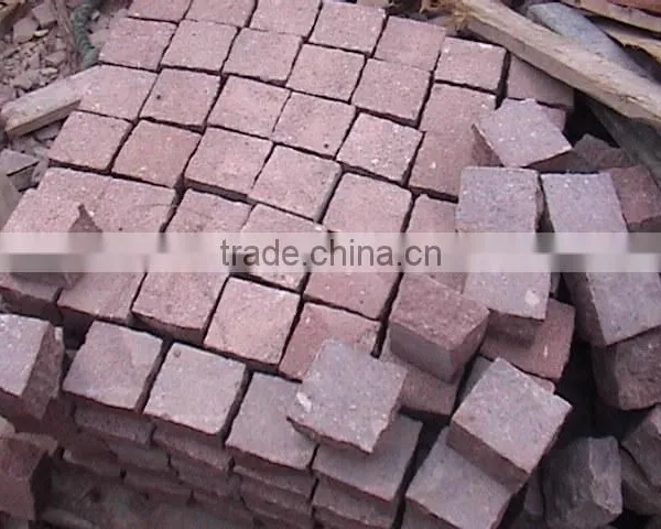Red Paving Stone Red Granite Driveway Paving Stone Granite Mesh Paver photo-2