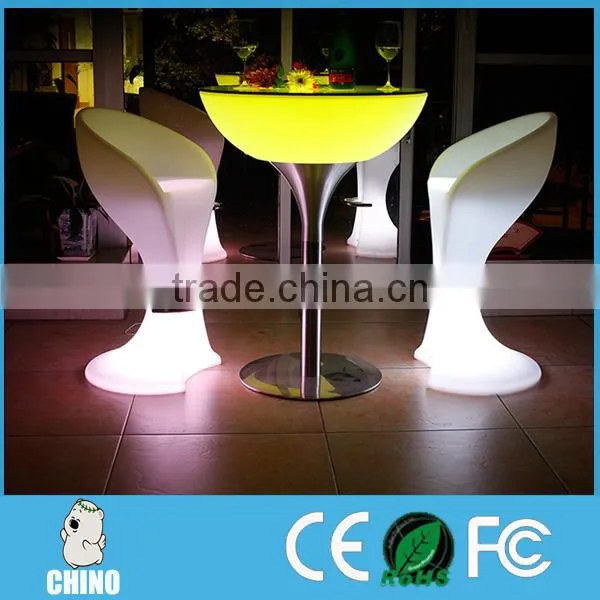 Rgb Rmotel LED Light Furniture Coffee Tables Tall Bar Stainless Steel photo-5