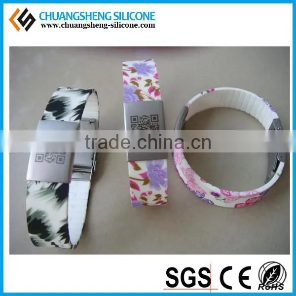 Hot Selling Silicone Emergency Alert qr Code id Bracelet With Factory Price photo-5