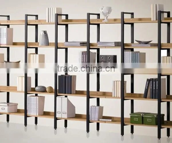 Cheap Wood Melamine Bookcases Bookshelves With Ladder photo-2