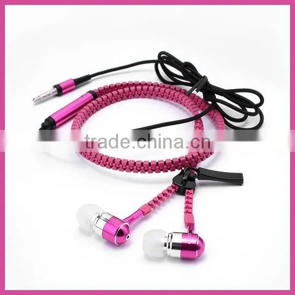 High Quality Metal Zipper Earphone With Mic photo-5