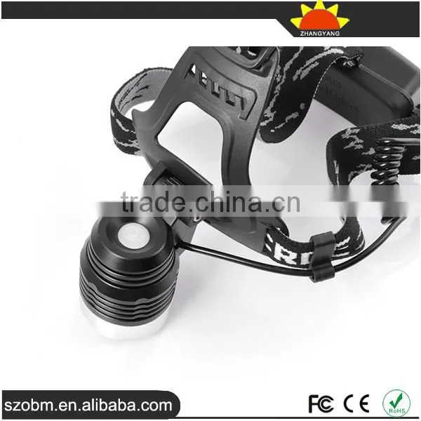 XML T6 Led Headlamp With 18650 Battery,charger and Car Charger photo-6