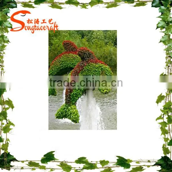 2015 Chinese Hottest Artificial Landscape Grass Topiary Animal Glass Animal for Garden Decoration photo-3
