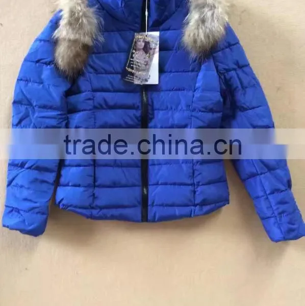 GZY Comfortable Female Goose Down Jacket Middle East Model England 2017 Stock Wholesale Guangzhou Good Quality photo-3