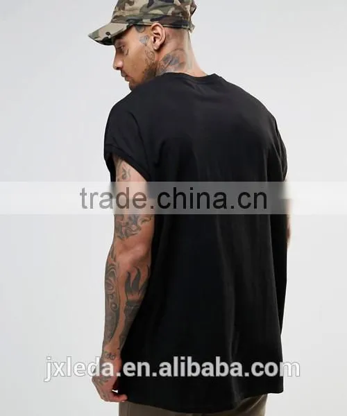 Fashion Hip Hop Style Street Wear Design Oversized Printing Black T-shirt Men Custom photo-2
