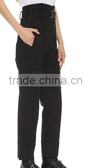 EY0128P High Waist Ladies Fashion Trousers Design Pencil Trousers Loose Long Pants photo-3