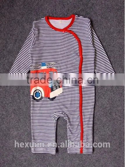 Organic Cotton Long Sleeves Baby Clothes Romper Baby Jumper Wholesale Spring Autumn Infant Boy Striped Long Sleeve photo-4