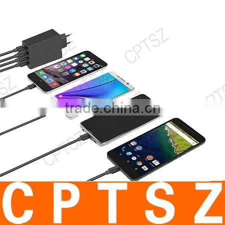 USB Charger 50W 4 Multi-Port Desktop Charging Station for Mobile Phone and Tablets photo-5