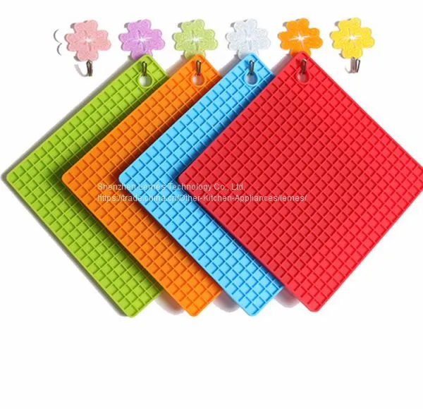 Non-stick Heat Resistant Kitchen Honeycomb Drying Silicone Mat photo-5