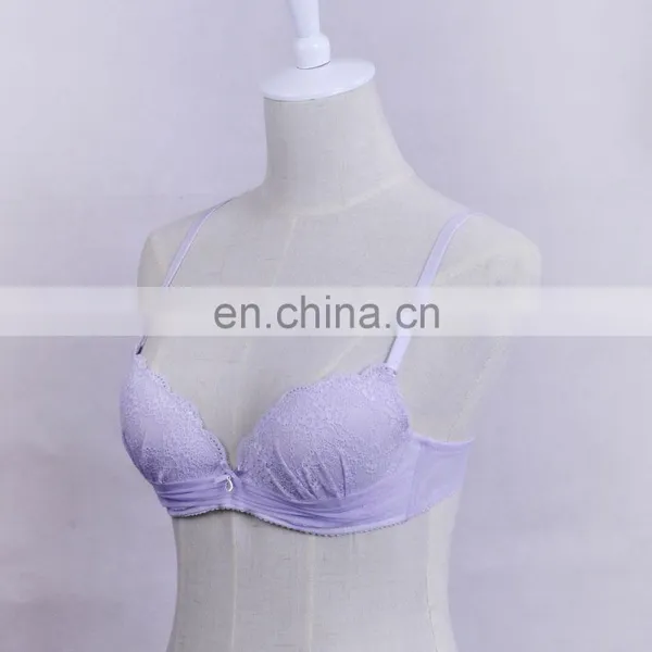 China Factory Comfortable Light Purple Padded Push Up Young Lady Bra photo-4