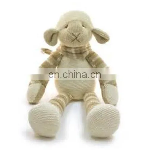 Soft Woollen Materails Sitting Sheep Kint Toys