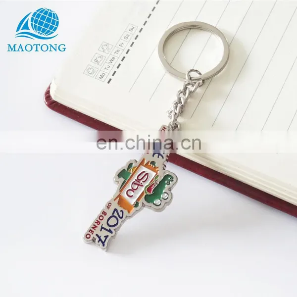 China Factory Custom Make Your Own Logo Decorative Thin Metal Key Chain photo-5