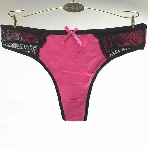 Yun Meng Ni Sexy Underwear 2018 New Style Cheap Stocklot T-back Breathable Cotton Thong For Lady photo-5