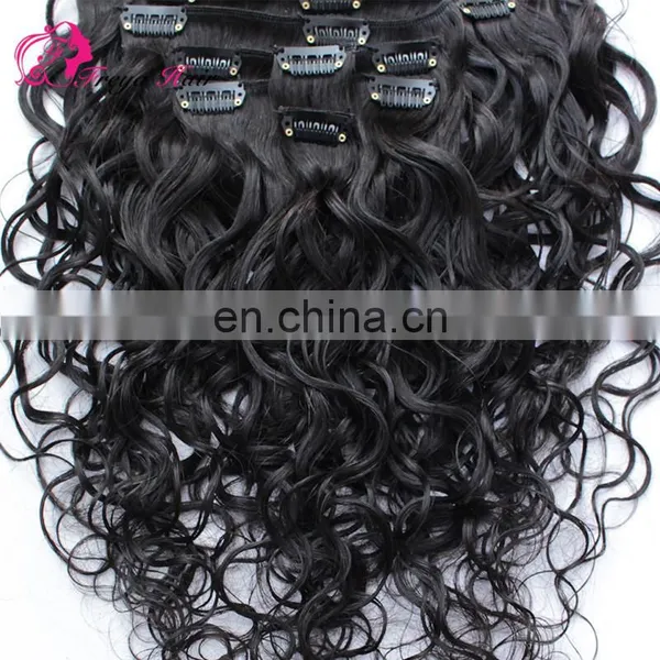 Raw Indian Curly Hair Clip in Hair Extensions for African American photo-2