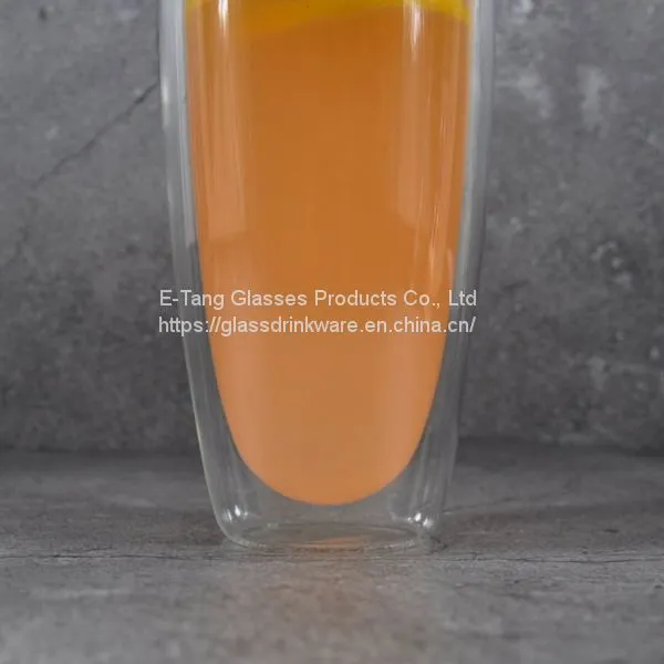 China Portable Tableware Highball Shape Clear Double Wall Glass Drinking Coffee Cup,Cheap Glass Tea Cup Glass Tea Tumbler photo-4