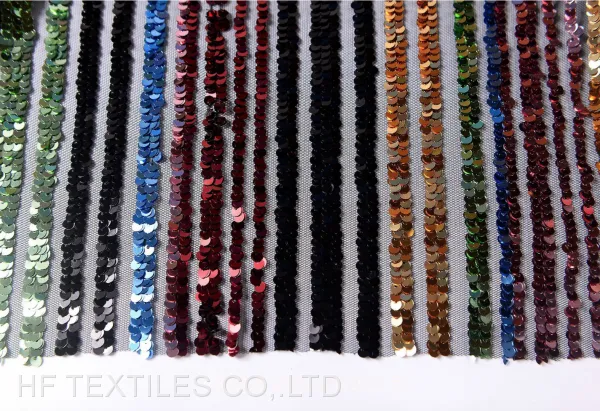 5mm Sequin Fabric Mesh Based Multicolour photo-2