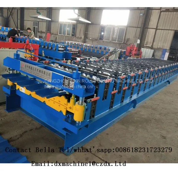 Double Layer Trapezoidal Roof Panel Roll Forming Machine photo-5