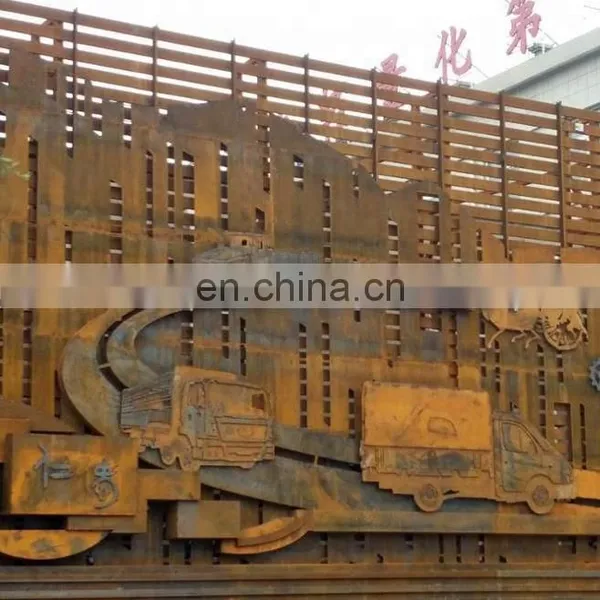 Art Decorative Wall Panels Laser Cut Corten Steel Wall photo-2