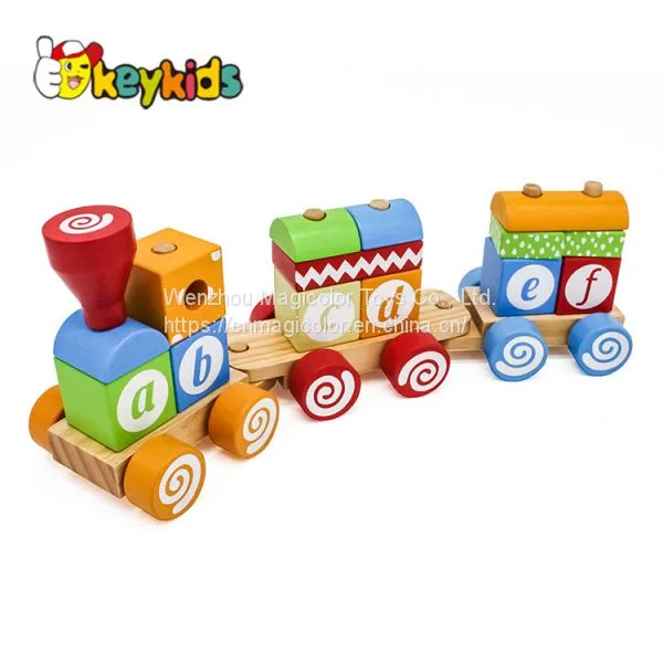2019 Wholesale Cheap Wooden Train Pull Toys for Toddlers W05C076 photo-2
