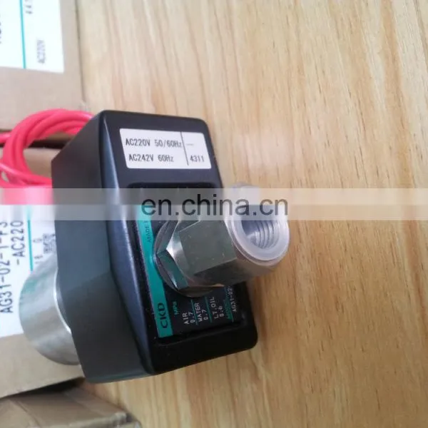 CKD Solenoid Valve Japan Air Solenoid Valves AG31-02-1-F3A-AC220V photo-4