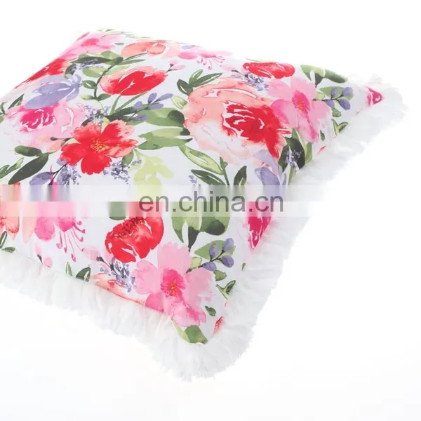 Printed Pillows Outdoor Decorative Multi-color Fancy Flower Popular Creative Digital Printing Square Throw Pillow Cover photo-6