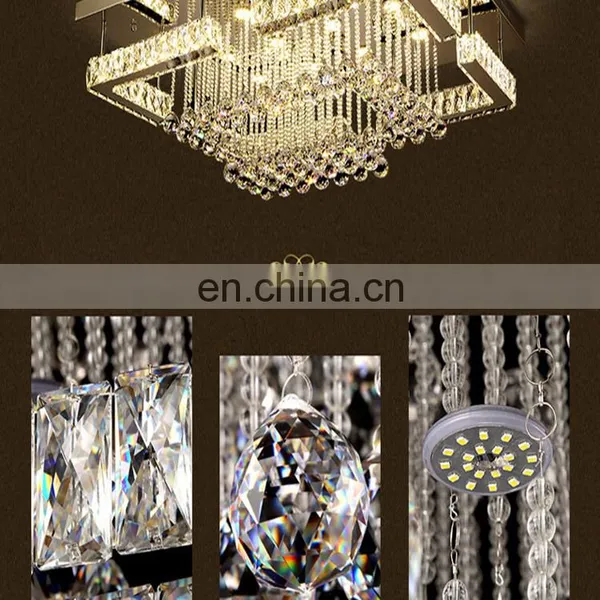Square Crystal LED Ceiling Light Crystal Light Chandelier photo-5