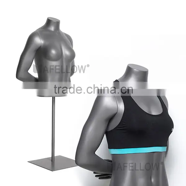 Adjustable Height Upper Body Mannequin Fiberglass Female Half Body Dummy HEF-12 photo-4