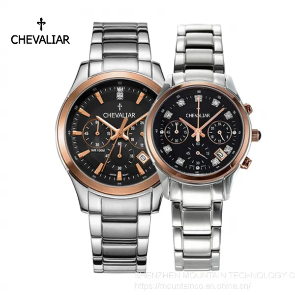 Stainless Steel Multi-function Women Watches Man Fashion Quartz Chronograph Watch photo-5