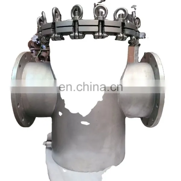 Basket Strainer Stainless Steel Carbon Steel Welded Body Flange Connection Hinged Cover