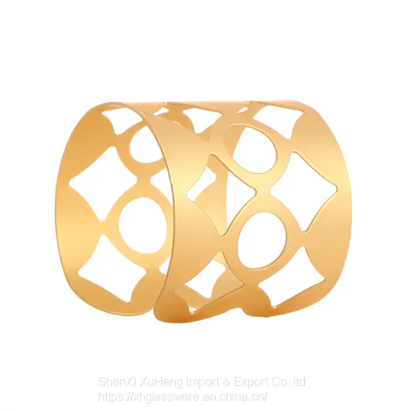 Amazon Best Selling Laser Cutting Round Napkin Holder Ring For Hotel & Restaurant Supplies Table Decoration photo-5