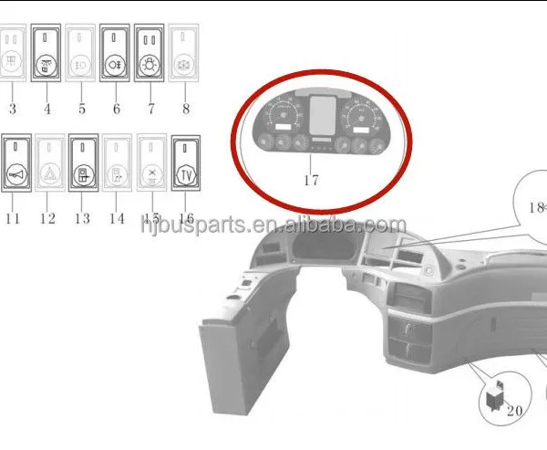 Good Quality Electrical System ZK6122HD9 ZK6120D1 3820-01738 Automobile Combination Instrument for Bus photo-4