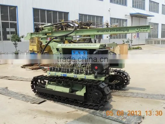 HF100YA2 Bore Hole Drilling Rig, Small Crawler Type DTH Drill Rig for Sale photo-3
