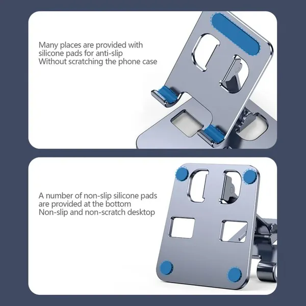 Foldable Aluminum Alloy Desktop Phone Stand photo-3