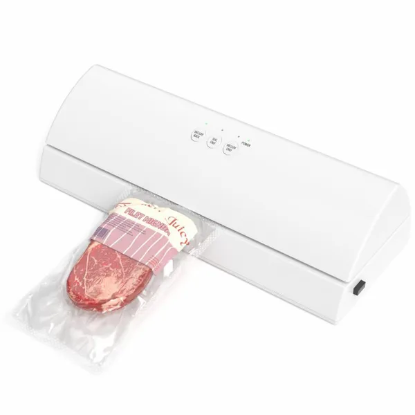 All-in-One Food Vacuum Sealer Machine With Bag Cutter Dual Heat Sealing Strip Lines Roll Bag Storate Compartment (VS5) photo-4