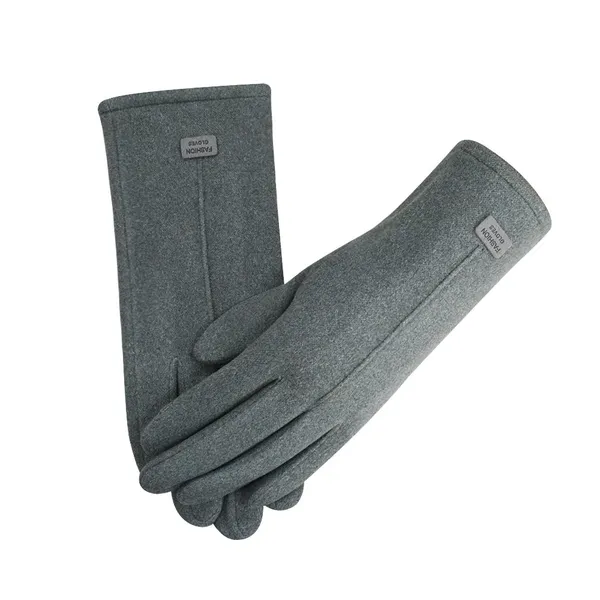 Stylish Custom Finger Gloves for Women - Warm Grey Winter Outdoor Gear photo-2