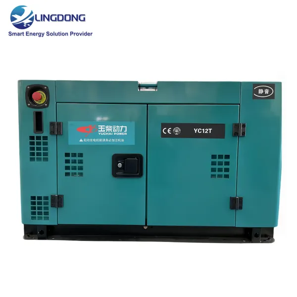 Best Selling 3 Phase Portable 13kW Genset 13kVA Diesel Generators Set With Low THD Yuchai YC12E for Commercial & Farm Backup
