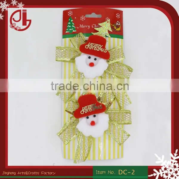 2016 2 Pcs High Quality Felt Santa Claus Christmas Tree Decoration For New Year Ornament photo-2