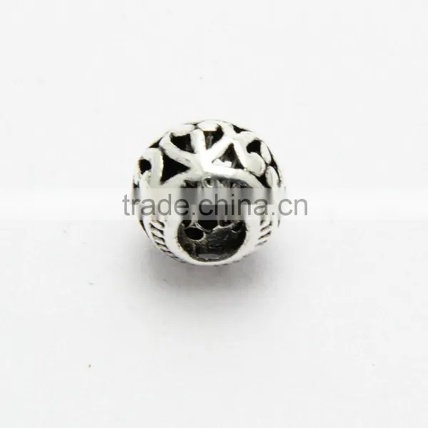 DIY Environmental Zinc Alloy Hot Selling Anti-silver Big Hole Metal Beads photo-4