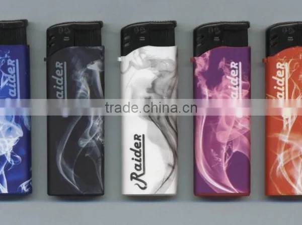 High Quality Disposable or Refillable Electronic Plstic Gas Lighter FH-809 With Wrpped Sticker photo-3