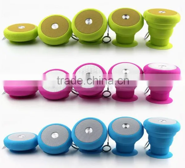 Outdoor Mini Shockprrof Waterproof Speakers Flexable Bluetooth Bathe Mushroom Cloud Speaker With Kaychain photo-3
