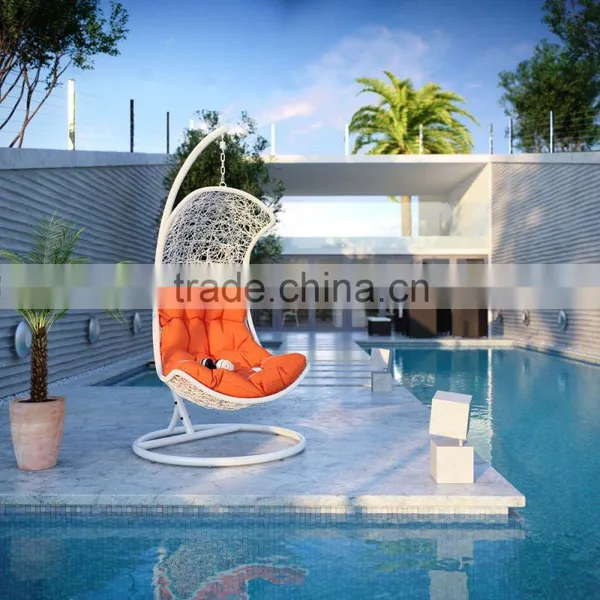 Patio Rattan Sofa Wicker Hanging Chair Stand Outdoor Hanging Lounge Chair photo-4