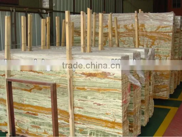 Cheap Green Vein Onyx Marble Tile Slab photo-2