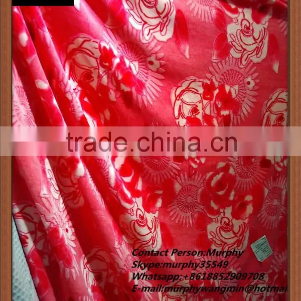 New Design Rotary 3D Print Burnt-out Flannel Fleece Blanket Fabric photo-3
