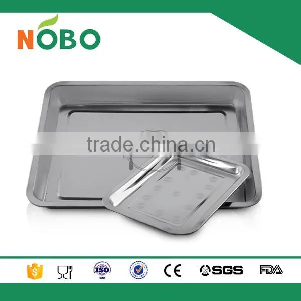 Nobo 4.8cm High Rectangle Stainless Steel Cheap Bluk Dinner Plates photo-6