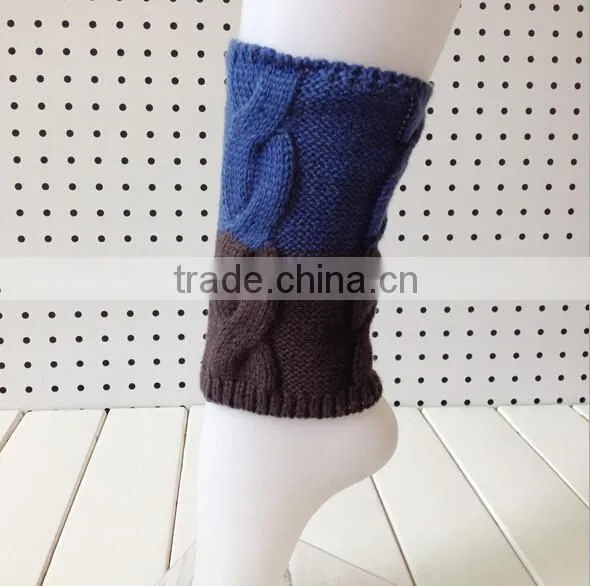 Trendy 2015 Winter Women Hand Knitted Boot Cuffs Cable Knit Leg Warmers photo-5