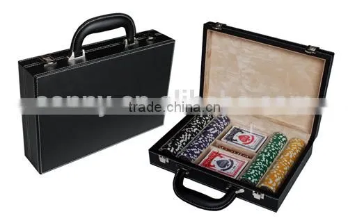 100 Chips Leather Poker Chip Case photo-5